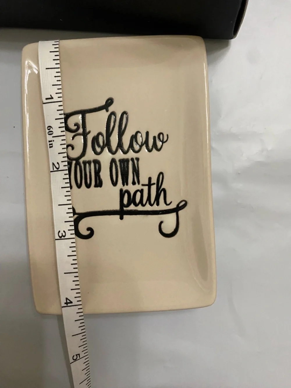 Thirty-one Follow Your Own Path Ceramic Trinket Dish - Cream and book mark